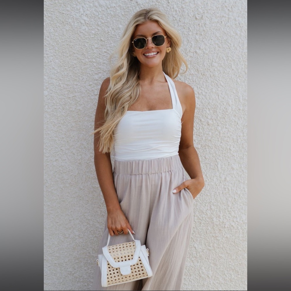 Marie High Waisted Pants- Khaki